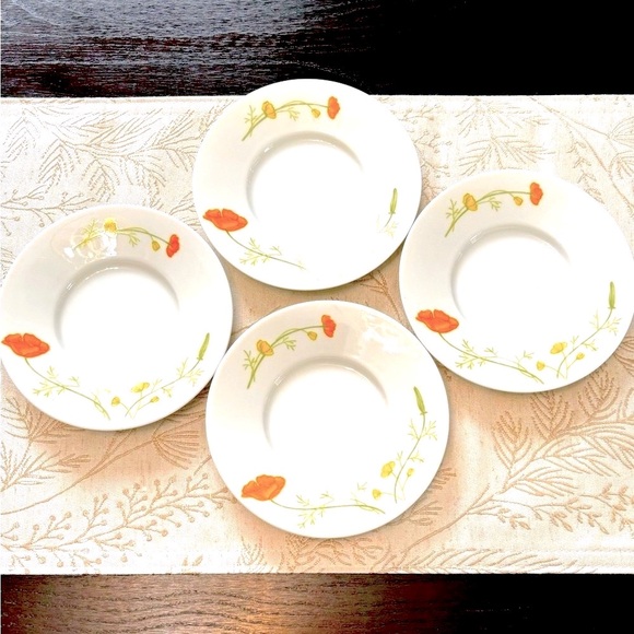 Jardin Genevieve Fine China Saucers x 4 - Picture 2 of 4